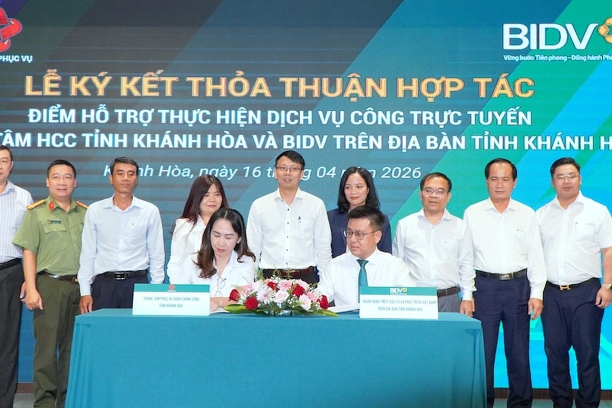 BIDV mendukung layanan publik online di Khanh Hoa.