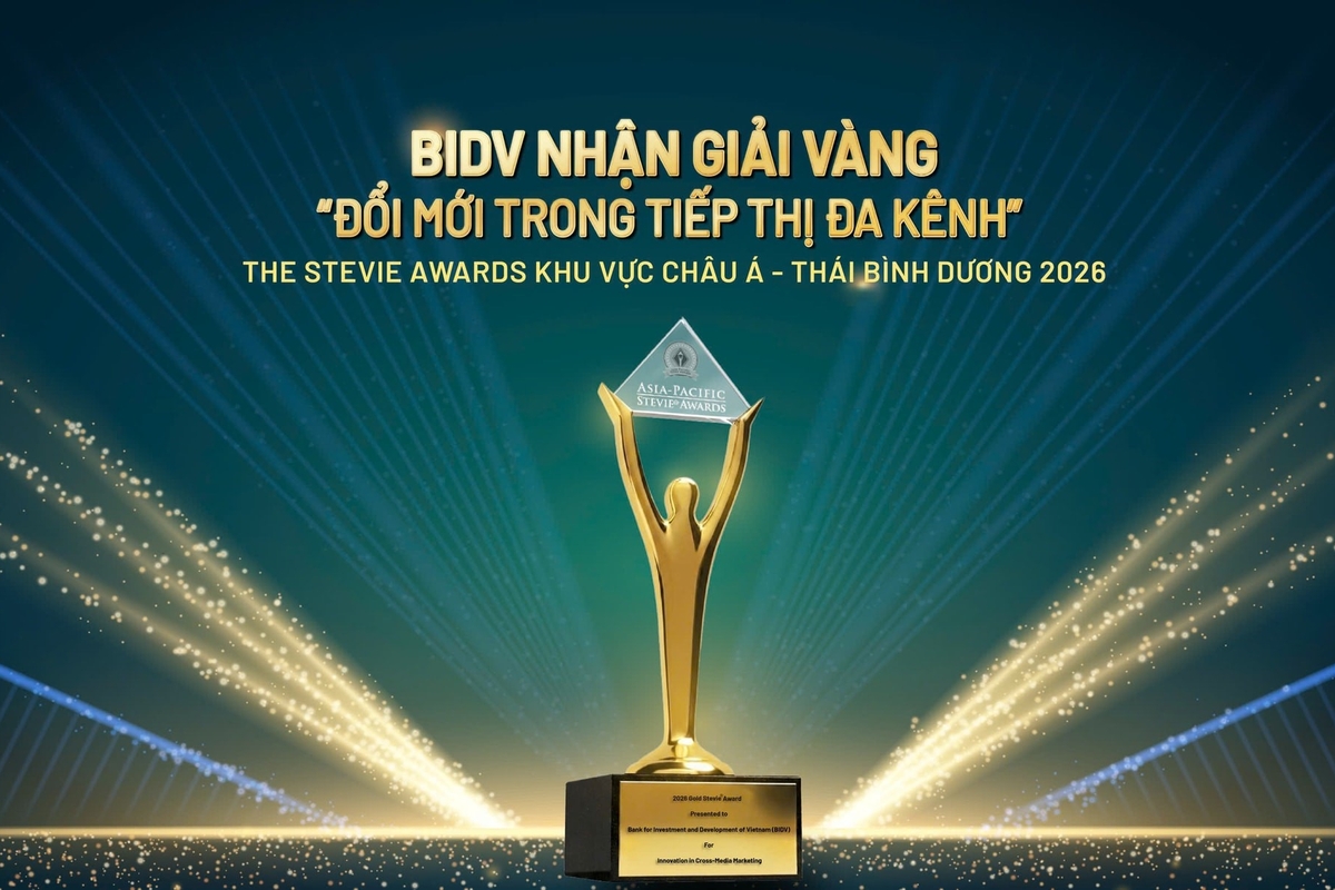 BIDV คว้ารางวัลเหรียญทองจากงาน Stevie Awards สาขาการสื่อสารด้านการศึกษาทางการเงิน