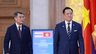 Lễ đón trọng thể Thủ tướng Thái Lan Anutin Charnvirakul lần đầu thăm Việt Nam
