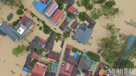 Hanói: El río Bui desborda su dique y numerosas comunas del distrito de Chuong My quedan completamente inundadas.