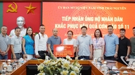 Ủy ban MTTQ tỉnh Thái Nguyên tiếp nhận ủng hộ khắc phục hậu quả lũ lụt
