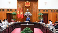 [Kuva] Pääministeri Pham Minh Chinh johtaa kokousta APEC 2027 -kokousta palvelevien infrastruktuurihankkeiden toteuttamisesta.
