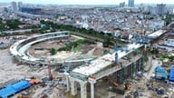 De bouw van de Nguyen Trai-brug is voor 36% volgens planning voltooid.