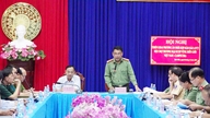 การรักษาความปลอดภัยและความเป็นระเบียบเรียบร้อยในงานแสดงสินค้า OCOP บริเวณชายแดนเวียดนาม-กัมพูชา