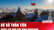 Frost dækker toppen af ​​Fansipan og skaber en eventyrlig julescene.