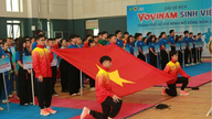 Cerimônia de abertura emocionante do 2º Campeonato Estudantil de Vovinam da Cidade de Ho Chi Minh 2025 na STU