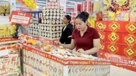 ตลาดเทศกาลตรุษจีนปี 2026 (ปีม้า): สินค้าเวียดนามครองชั้นวางสินค้าในซูเปอร์มาร์เก็ต