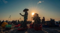 Tidligt om morgenen tog jeg til fiskerlandsbyen Tam Tien, der er et fiskemarked i Da Nang.