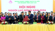 Lao Cai-provinsens afdeling af Social Policy Bank afholdt sin medarbejderkonference i 2026.