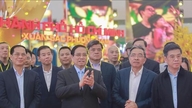 Premierminister Pham Minh Chinh nimmt an der Generalprobe für die Eröffnungszeremonie der ersten Frühlingsmesse 2026 teil.