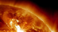 Waarschuwing voor verstoring van de telecommunicatie als gevolg van een extreem krachtige zonnestorm.