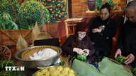 Vietnamská komunita v Německu uspořádala festival Banh Chung (vietnamský rýžový koláč) na oslavu lunárního Nového roku.