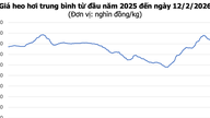 오늘(2월 12일) 돼지고기 가격: 전반적으로 하락하여 kg당 약 7만 VND까지 떨어졌습니다.