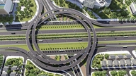 Progresul lucrărilor de intersecție în valoare de 2,384 miliarde VND care leagă Șoseaua de Centură 3.5 de Bulevardul Thang Long din Hanoi.