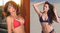 Sängerin Toc Tien und Schönheitskönigin Khanh Van präsentieren atemberaubend sexy Bikinis.