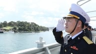 Billede af missilfregatten 016-Quang Trung under den internationale flådegennemgang.