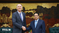 Le Premier ministre Pham Minh Chinh reçoit la délégation de représentants du Fonds monétaire international.