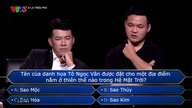 Et udfordrende spørgsmål om To Ngoc Van i programmet "Hvem vil være millionær?".
