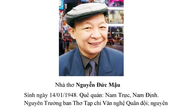 Digteren Nguyen Duc Mau, forfatter til "De røde blomsters farve", gik bort i en alder af 78 år.