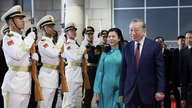 General Secretary and President To Lam and his wife departed Beijing by high-speed train to Nanning.