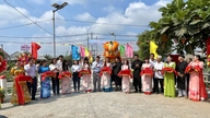 Nhon My commune inaugura a ponte Tran Quang Van - Pham Van Khuon.