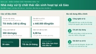 Gia Lai ajusta plano de investimento para usina de tratamento de resíduos sólidos domésticos.