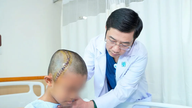 Awake brain surgery performed on a 12-year-old patient with a large, life-threatening brain tumor.