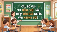 Hvilket vietnamesisk ord bevarer sin betydning, selv efter at der er tilføjet et accenttegn?