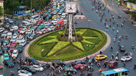 La situazione attuale della rotonda più caotica di Ho Chi Minh City prima degli interventi di riorganizzazione del traffico.