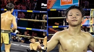 En vietnamesisk fighter besejrer en thailandsk modstander lige i hjertet af Muay Thai.