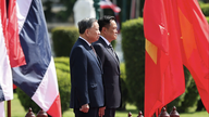 Thailands premierminister ledes af velkomstceremonien for generalsekretær og præsident To Lam.