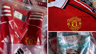 Authorities seized nearly 4,000 items of clothing suspected of being counterfeit.