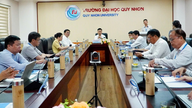 De onderminister van Onderwijs en Training, Le Quan, werkte samen met de Quy Nhon Universiteit en het Quy Nhon College of Technology.