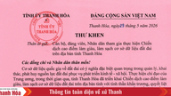 Le Duc Thai tartományi párttitkár dicsérő levelet küldött a tisztviselőknek, a párttagoknak és azoknak az embereknek, akik részt vettek a földadatok gazdagítására és megtisztítására irányuló kampányban.