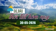 Vejrudsigt for i dag, 30. maj 2026: Byger og tordenvejr i det nordlige Vietnam.