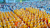 Buddhan syntymäpäivän juhlallinen vietto Vietnamin kansallispagodissa buddhalaisen kalenterin mukaan vuonna 2570.