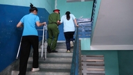 Kauniita hetkiä kymmenennen luokan pääsykoepäivästä Ho Chi Minh Cityssä.
