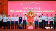 Meddelelse om beslutningen om at overføre og udnævne direktøren for Nghe An Friendship General Hospital.