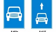 Hvordan skelner man mellem trafikskilte for biler, udelukkende baseret på pilesymbolet?
