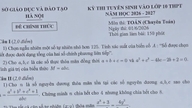 Đề Toán chuyên vào lớp 10 Hà Nội năm 2026