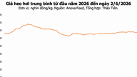 Harga daging babi hari ini, 2 Juni: Harga di wilayah Selatan turun seragam menjadi 67.000 VND/kg.