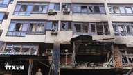 Serangan rudal menargetkan ibu kota Ukraina, Kyiv.