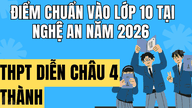 Notas de corte do exame de admissão para a Escola Secundária Dien Chau 4 em Nghe An em 2026