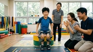 ロボットとサッカーゲームを組み合わせた取り組みにより、脊髄性筋萎縮症の子供たちが6週間後に立ち上がれるようになった。