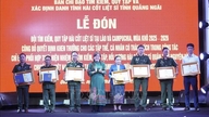 Ceremoni for at byde Team K53 velkommen efter afslutningen af ​​eftersøgningen og indsamlingen af ​​jordiske rester af faldne soldater i Laos og Cambodja.