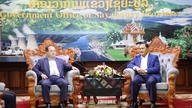Sekretæren for Quang Ninh Provincial Party Committee mødtes med sekretæren for Xay Nha Bu Ly Provincial Party Committee (Laos).