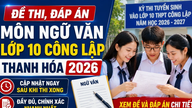 Questões e respostas mais recentes do exame de Literatura do 10º ano em Thanh Hoa, 2026.