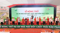 Vinh Longin kiinteän jätteenpolttovoimalaitoksen hankkeen peruskiven muuraustilaisuus