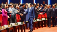 ผู้นำพรรคและรัฐบาลเข้าร่วมพิธีเปิดการประชุมใหญ่ครั้งที่ 9 ของสมาคมเกษตรกรเวียดนาม