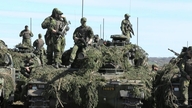 NATO melakukan latihan udara di dekat perbatasan Rusia.